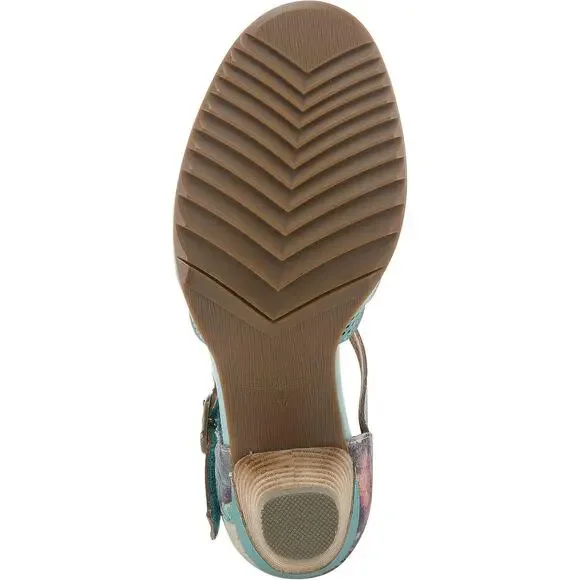 L'Artiste by Spring Step Womens Parchelle Ankle Strap Shoe -- Sky Blue Multi NEW